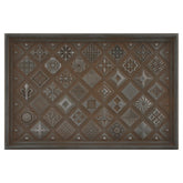 12x18 inch Potpourri Mix Hand Made Textured Premium Metal Decorative Mural Tile for Kitchen Backsplash and Fireplace (Rust)